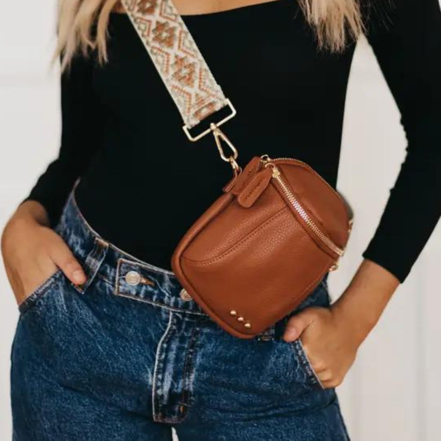 Crossbody Bag with Guitar Strap Small Crossbody Fashion Purse Shoulder Bag Guitar Strap Bag Boho Crossbody Sling Purse