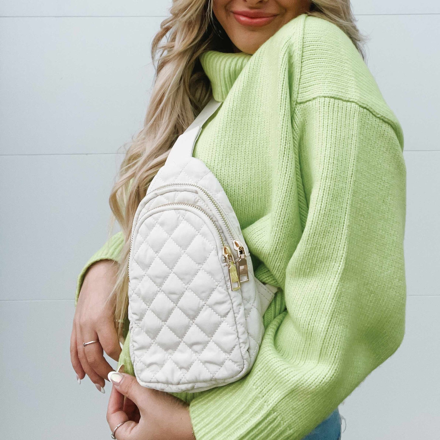 Pinelope Puffer Bum Bag: Olive