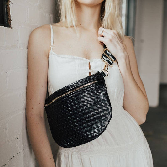 Woven Bum Bag Purse Crossbody Strap